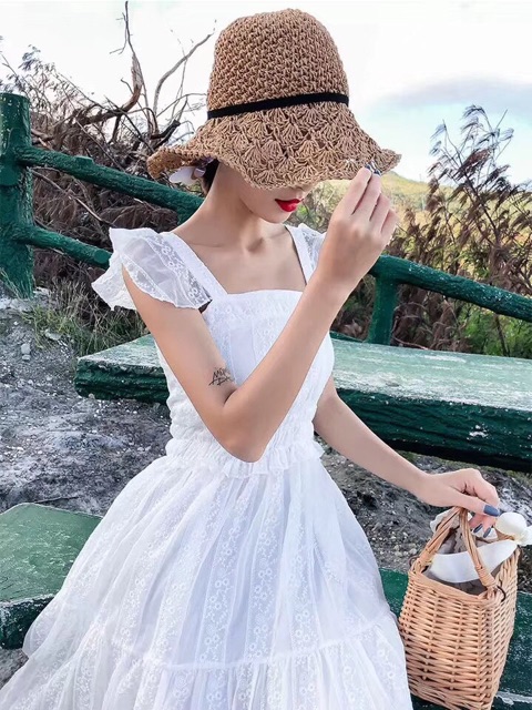 Váy đầm nữ ❤️ FREESHIP ❤️ Đầm ren nữ tay cánh tiên - Váy maxi ren nữ đẹp