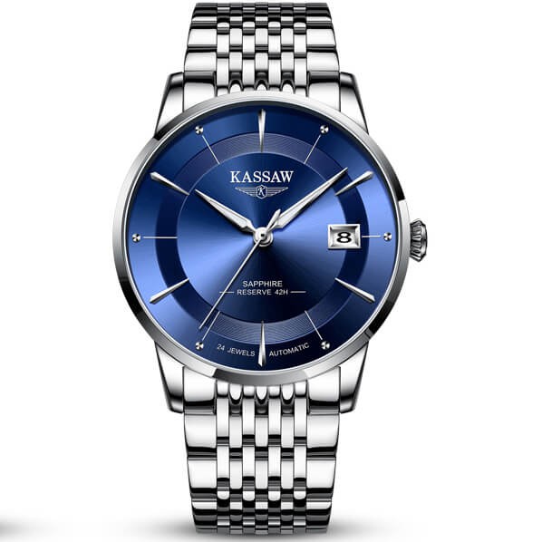 Đồng hồ nam chính hãng KASSAW K890-5 Kính sapphire ,chống xước,Chống nước ,BH 24 tháng,Máy cơ (Automatic) ,dây kim loại