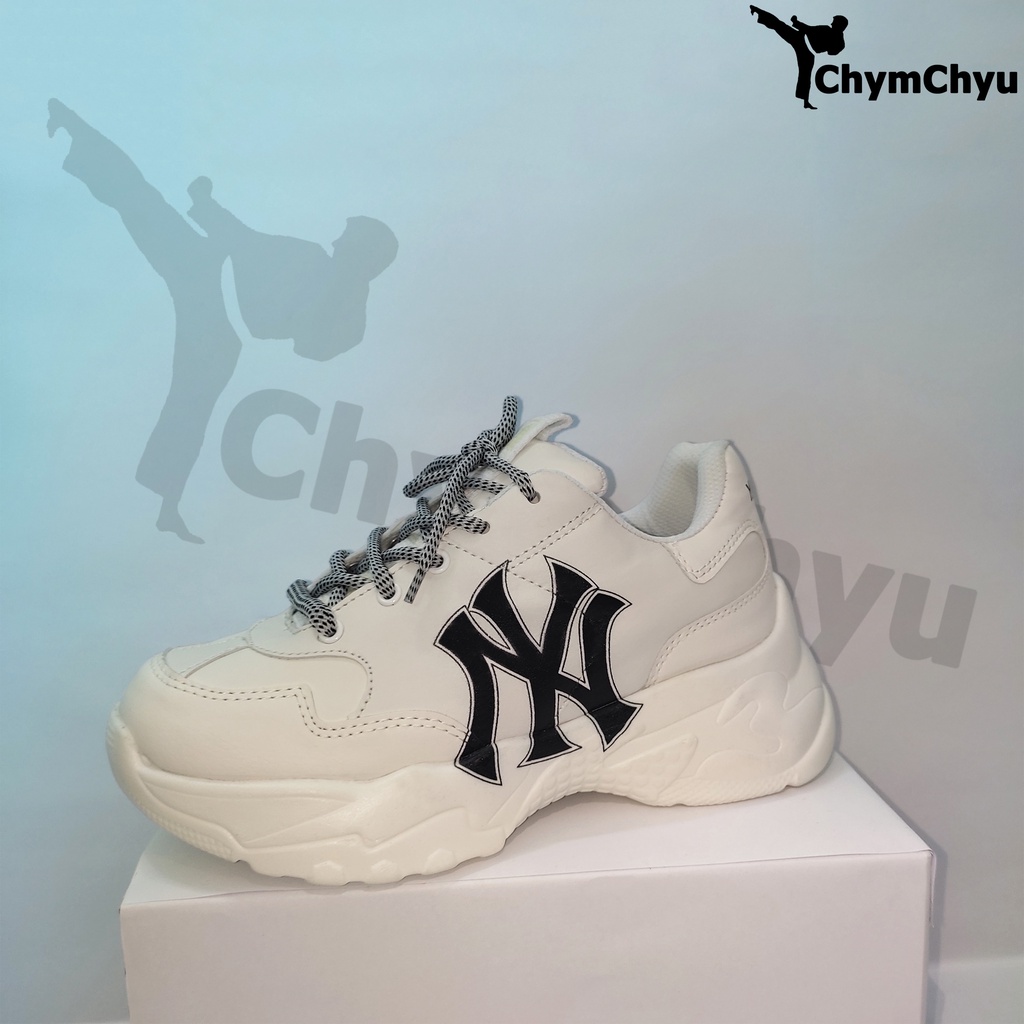 Giày Thể Thao MLB NY Cao Cấp Nam, Nữ Sneaker Màu Trắng