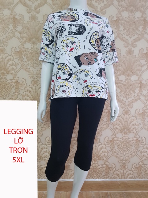 Quần legging big size thun lỡ đưn trơn túi to size lớn 80-110kg