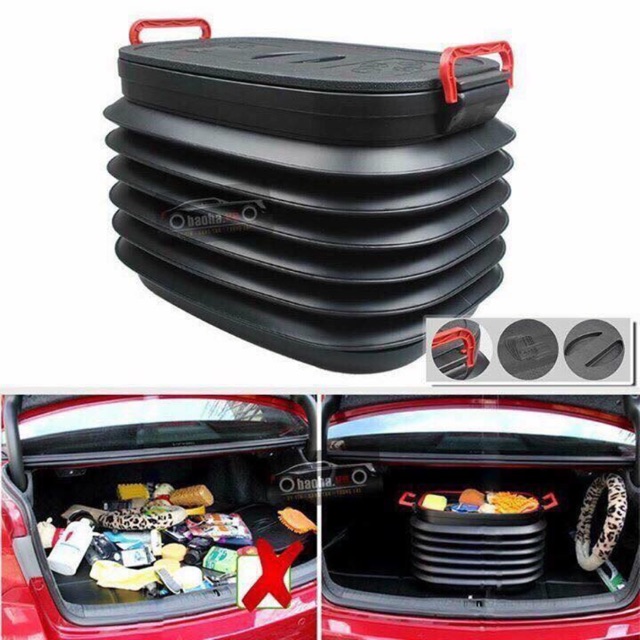 Hộp đựng đồ cốp xe ô tô 40l co giãn gập gọn được -Shop Tiện Ích