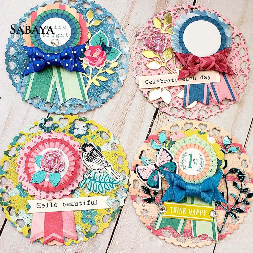 Khuôn Cắt Giấy Kim Loại Khung Tròn Trái Tim Xinh Xắn