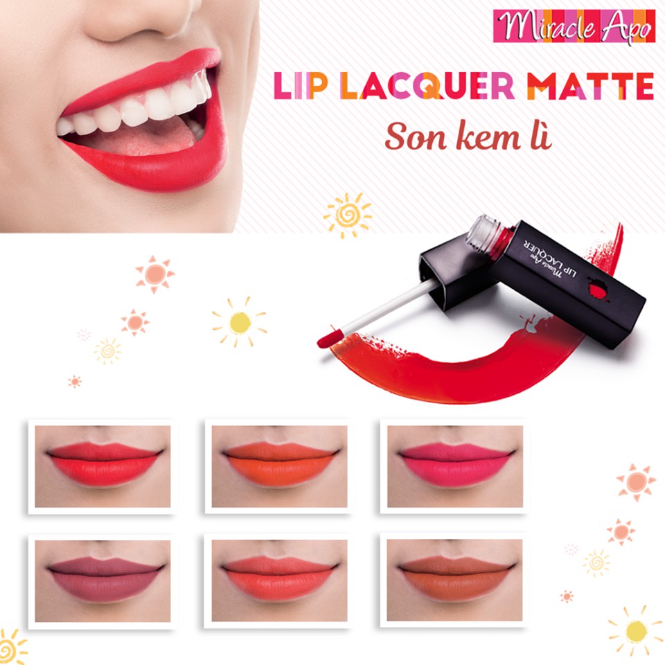 Son kem lì Miracle Apo Lip Lacquer Matte