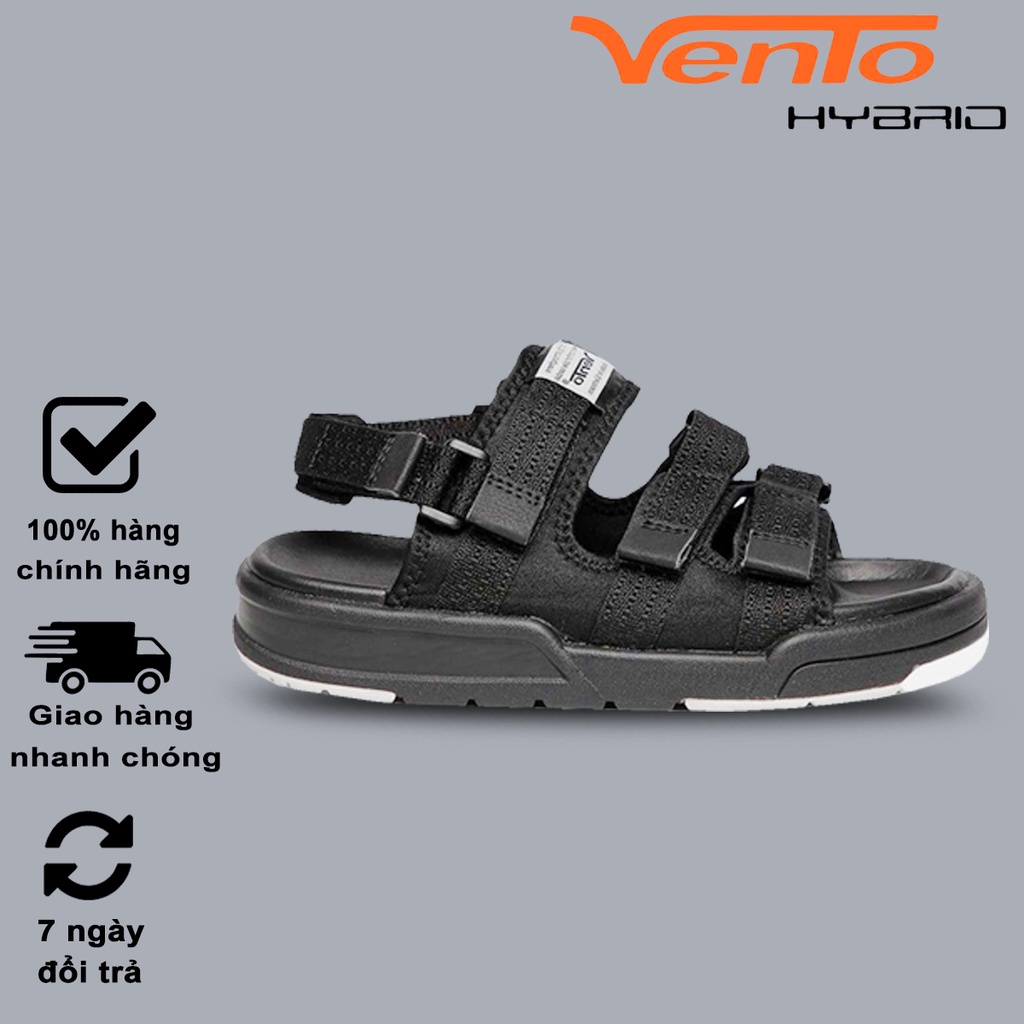 Sandal Có Size 45 | Giày Sandal Vento Nam Nữ - NV1001B Đen Trắng