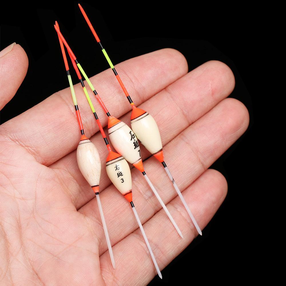 HECCEH Set 5 Phao Câu Cá Bằng Gỗ Balsa
