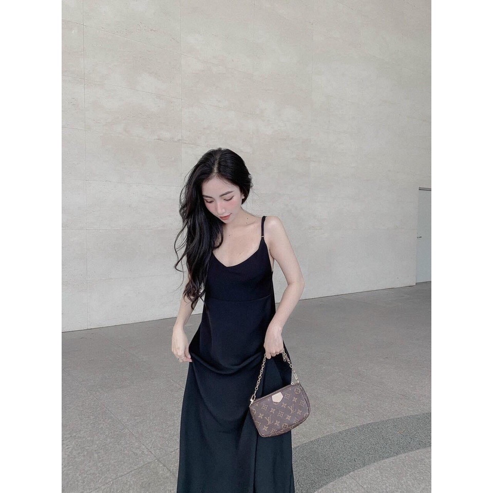 VÁY ĐẦM MAXI 2 DÂY HỞ LƯNG SEXY
