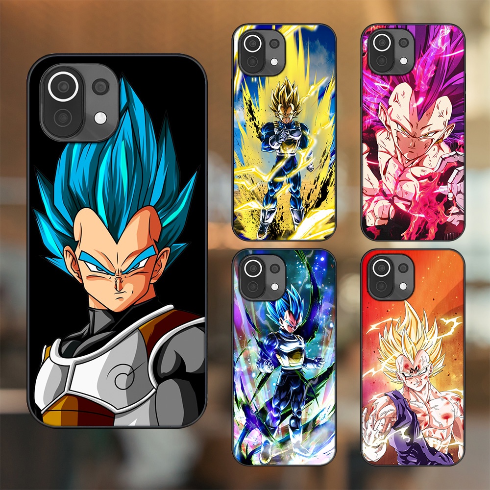Ốp lưng Xiaomi Mi 11 Lite viền đen in hình Vegeta Dragon Ball
