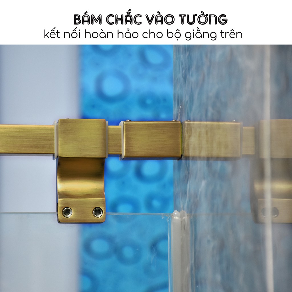 Bát tường vách kính nhà tắm mạ màu đồng xanh cao cấp Hiwin ZU-701CG