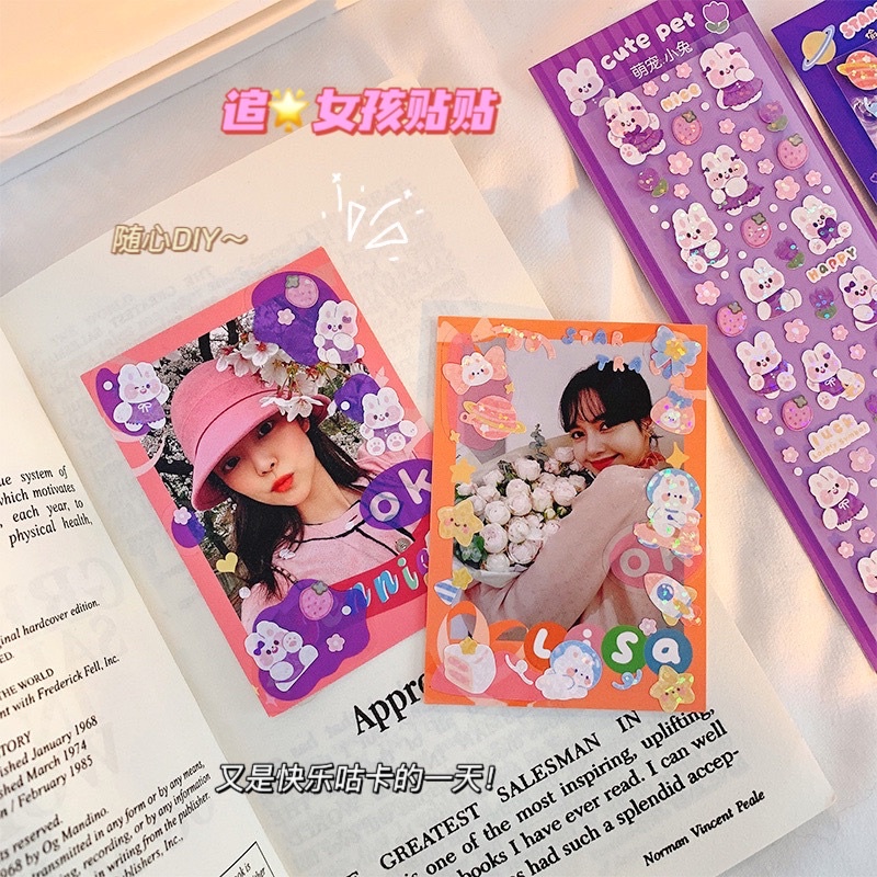 Tấm Hình Dán Sticker Blueberry hoạ tiết dễ thương trang trí sổ tay