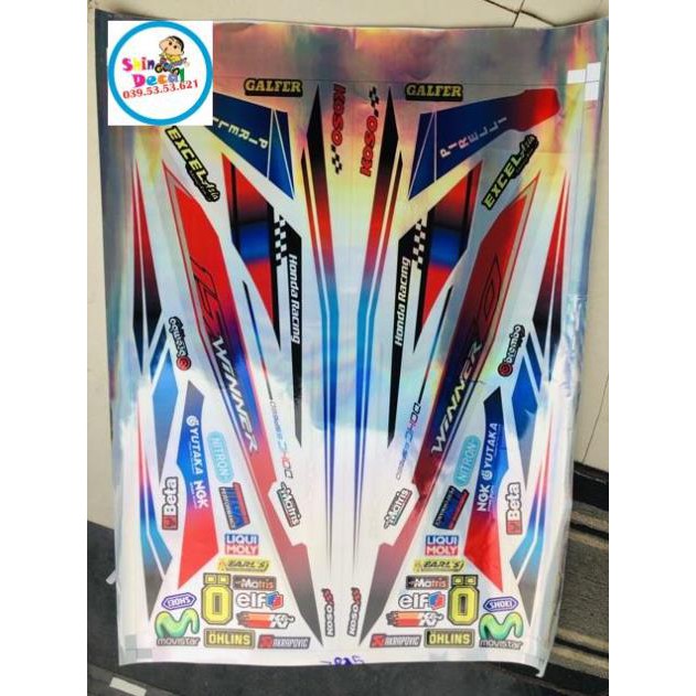Trọn bộ tem rời winner chuyển màu Crom titan 7 màu