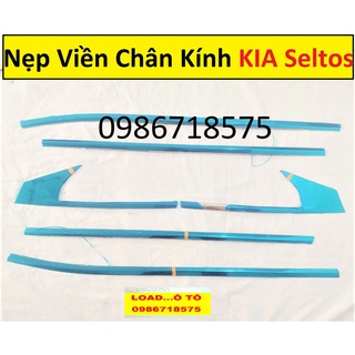 Ốp nẹp viền chân kính xe kia seltos 2024-2021 mẫu inox cao cấp