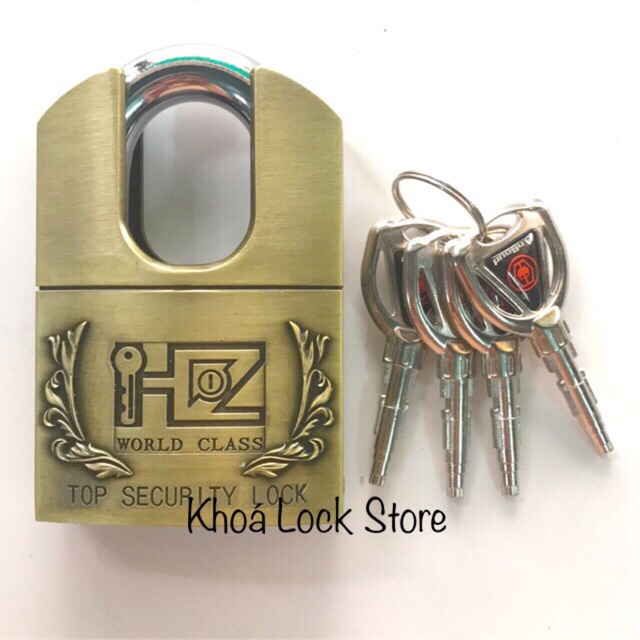 Ổ khoá 6 phân chống cắt PADLOCK song sư khoá lại cần chìa khoá