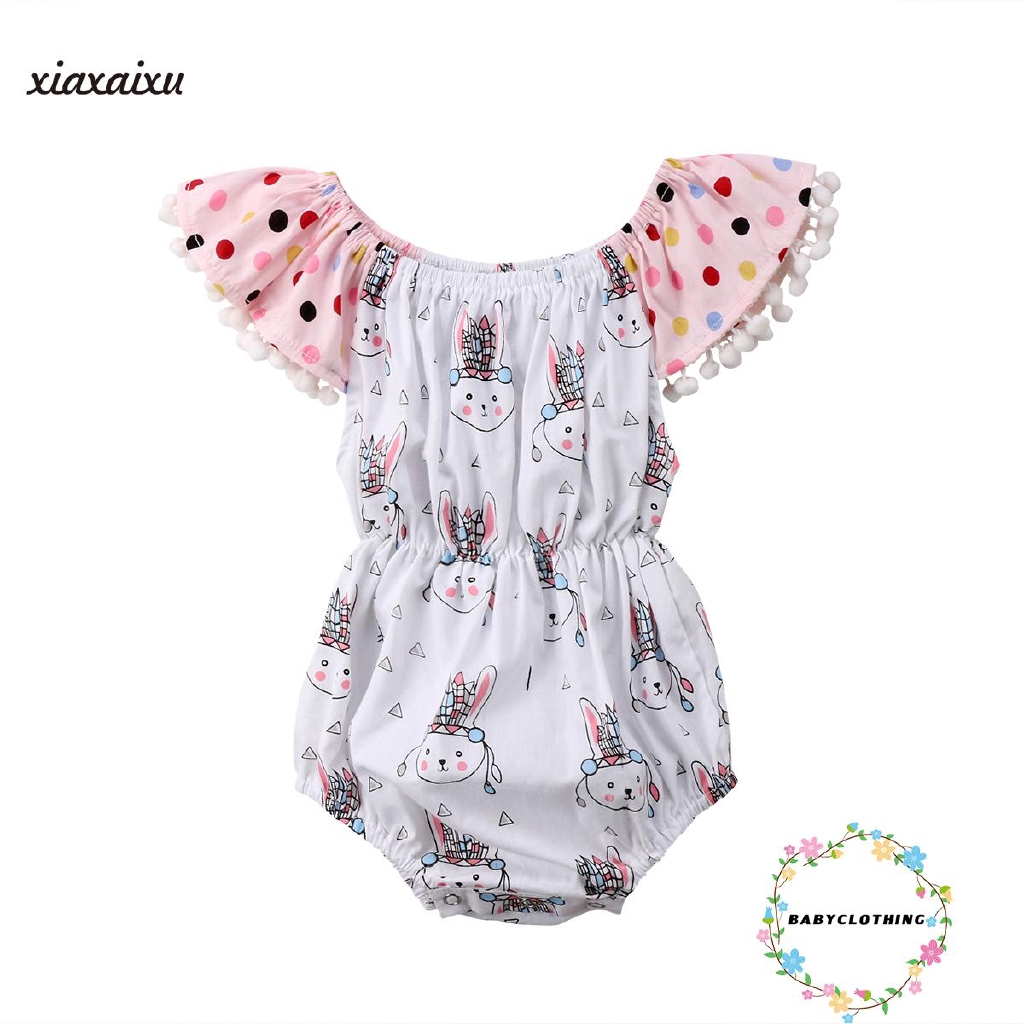 Bộ Bodysuit Một Mảnh Hình Thỏ Phục Sinh Dễ Thương Cho Bé