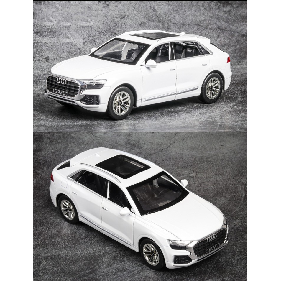 Xe  Audi Q8 mô hình tỉ lệ 1:24  chất liệu hợp kim, 3 màu Đen, Trắng, Đỏ