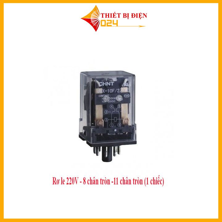Rơ le 220V - 8 chân tròn -11 chân tròn (1 chiếc)