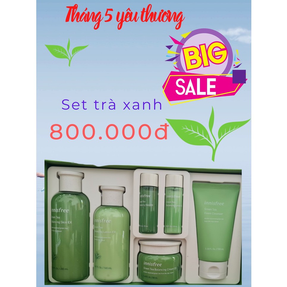 Set chăm sóc da trà xanh innisfree 6 món