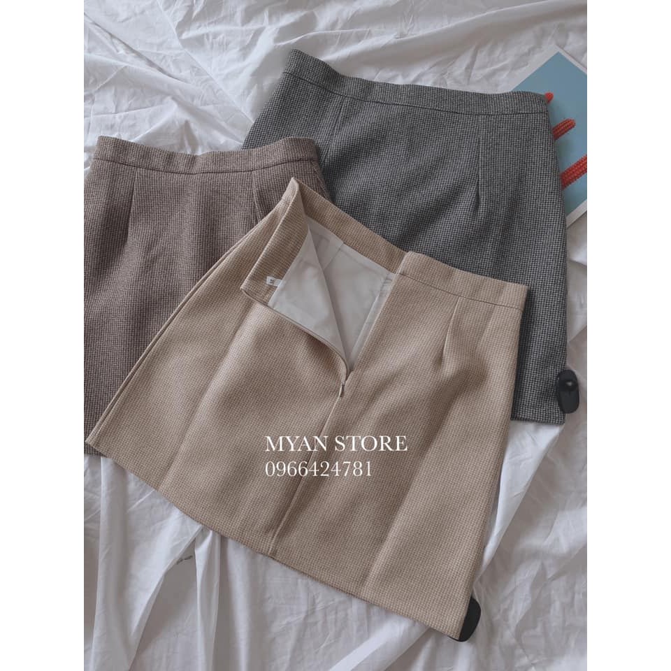 [Mã WARUN27 giảm 12k đơn 99k] Chân váy dạ kẻ nhỏ V10204 | BigBuy360 - bigbuy360.vn