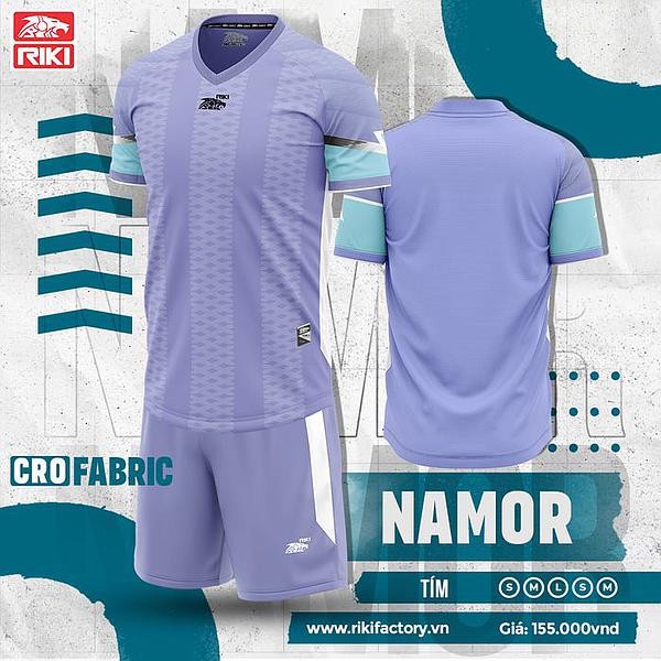 Bộ Quần Áo Đá Bóng Chính Hãng Riki Namor 2022 - Chất Vải Thoáng Mát - Co Giãn 4 Chiều