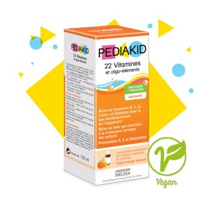 PEDIAKID 22 Vitamines et Oligo-éléments 22 vitamin và khoáng chất 125 ml Pháp