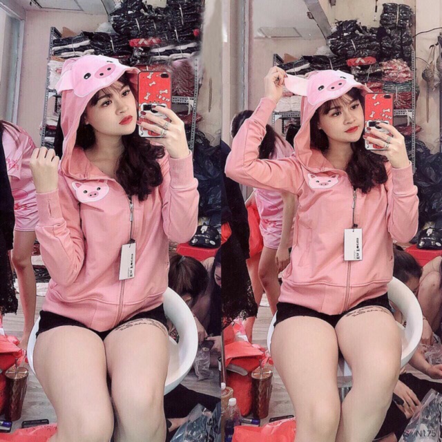 Áo khoác da cá chống nắng con heo dễ thương | BigBuy360 - bigbuy360.vn