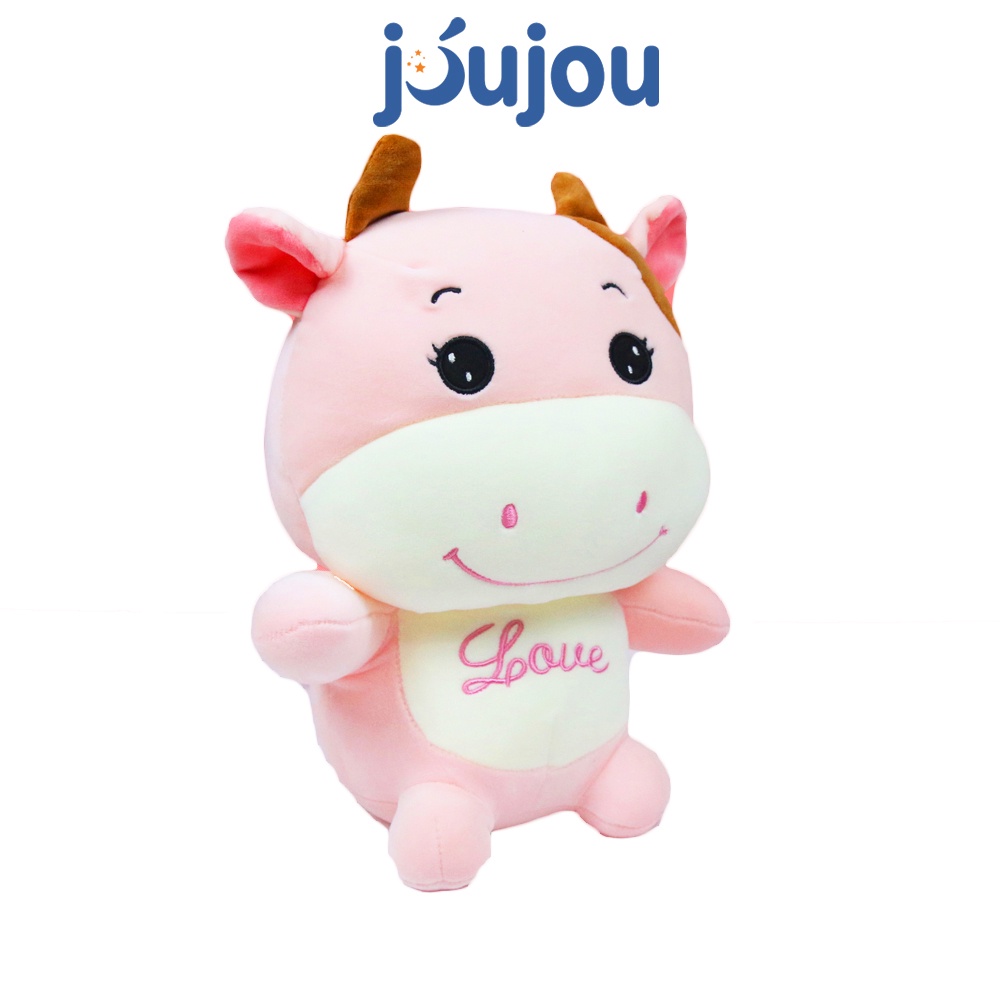 Gấu bông bò sữa cute mặc áo Love size 2535cm cao cấp JouJou mềm mịn dễ thương cho bé