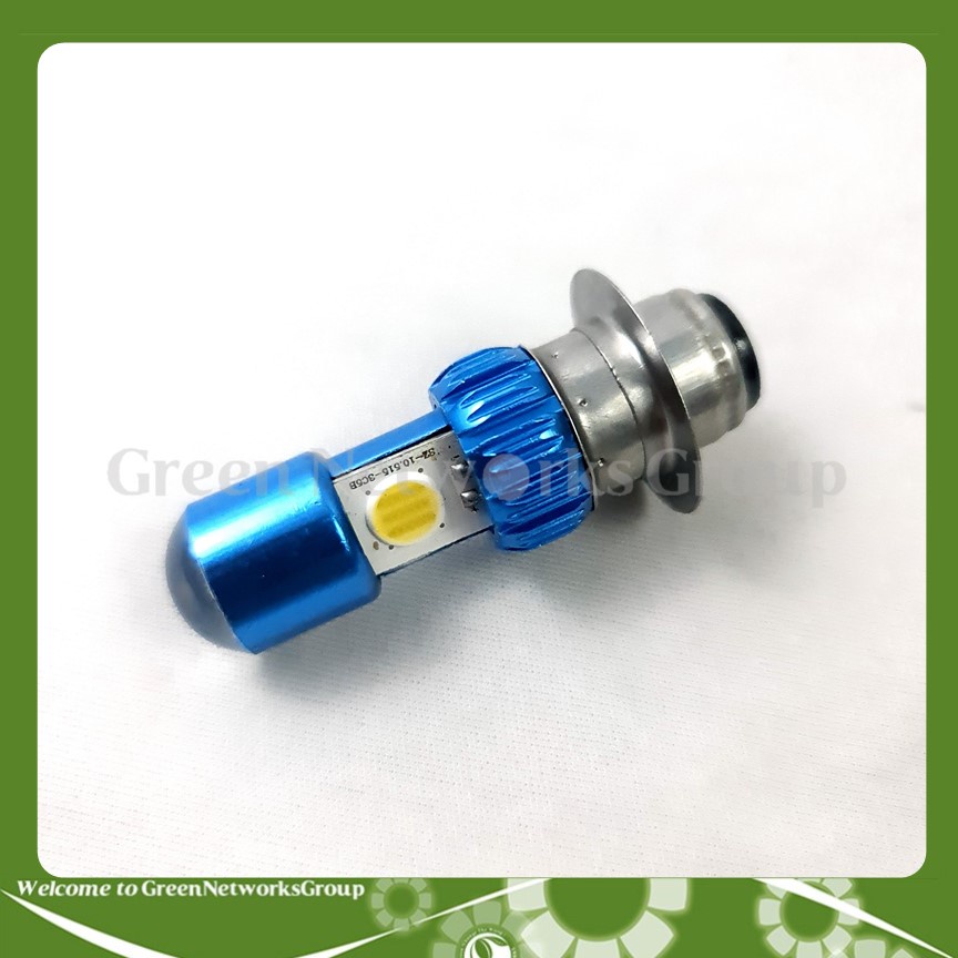 Đèn pha led chân H4 Chân M5 2 tim bi cầu ánh sáng trắng Greennetworks