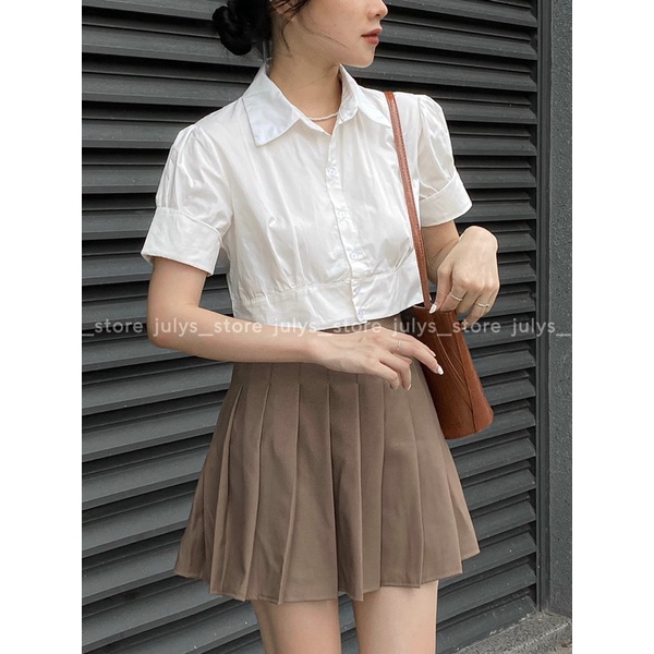 Chân váy mini skirt xếp li (ảnh thật shop chụp kèm video)