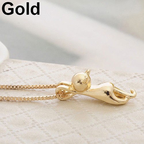 Dây Chuyền Charm Dây Mắc Xích Mạ Bạc 925 Mặt Con Mèo Cho Nữ