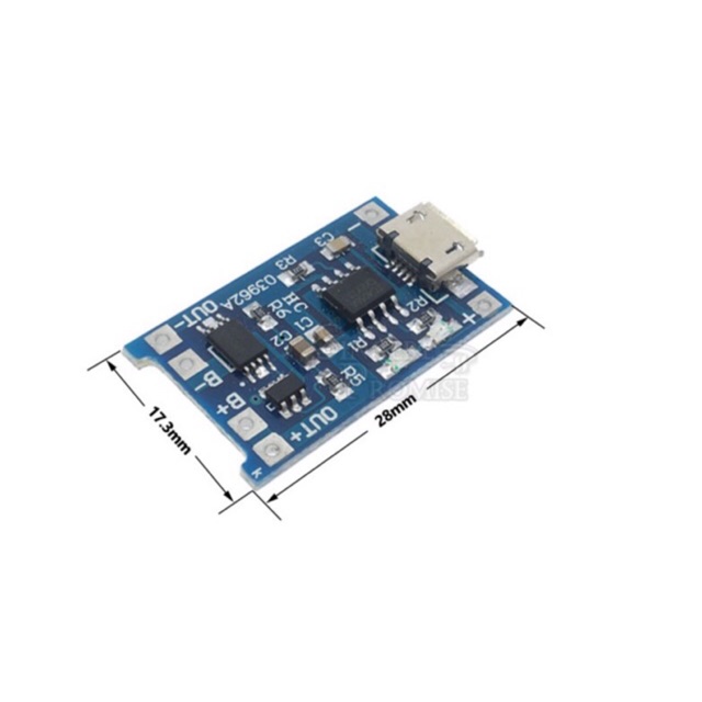 Mạch sạc pin lion TP4056 và TC4056, cổng Micro USB, chuyên sạc pin li-on 1S