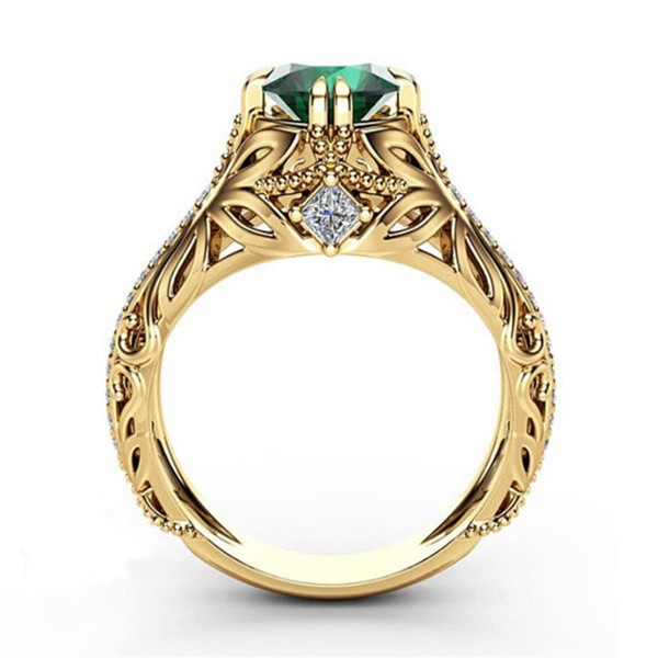Nhẫn mạ vàng 14k đính đá sang trọng thời trang