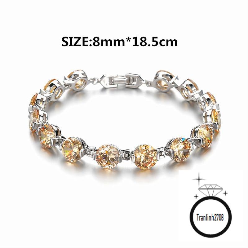 5248 Fashion Zircon Women 's Bracelet 8mmx18.5cm