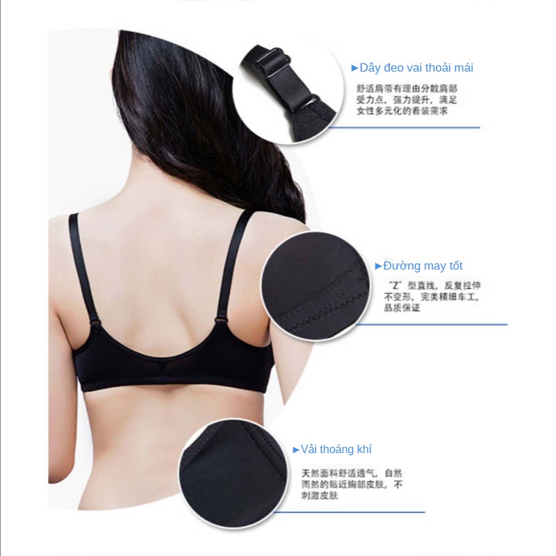 Áo Ngực Không Gọng Có Nút Phía Trước Cho Nữ