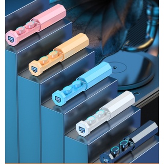 Tai Nghe Bluetooth 5.0, Tai nghe C1 Bluetooth 5.0 TWS Touch Polygonal Digital Display.