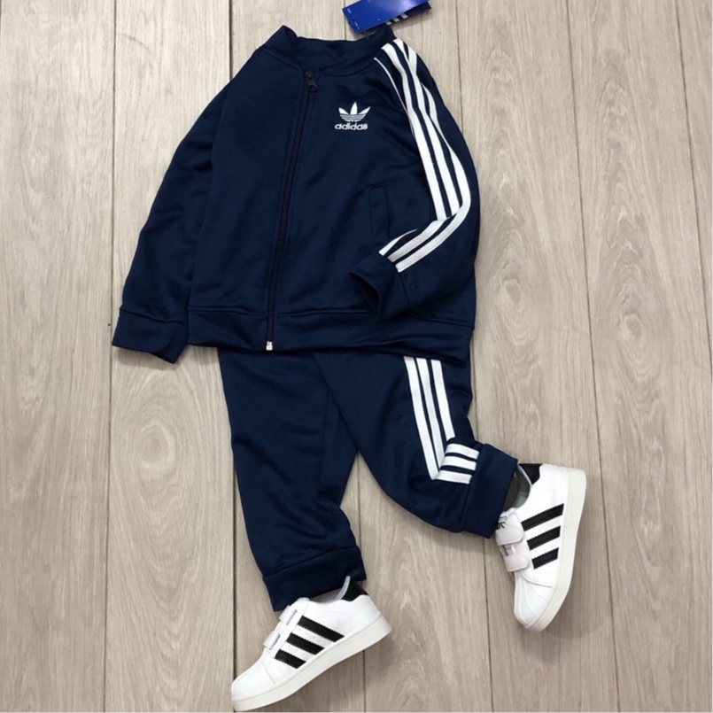 Đồ bộ thu đông cho bé trai - Bộ khoác nỉ Adidas cho bé trai size 3-10t
