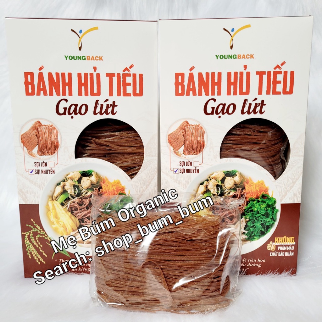 [HCM giao hỏa tốc] Combo hủ tíu+ phở gạo lứt thực dưỡng Youngback - Hộp 300g - chuyên ăn kiêng, tiểu đường