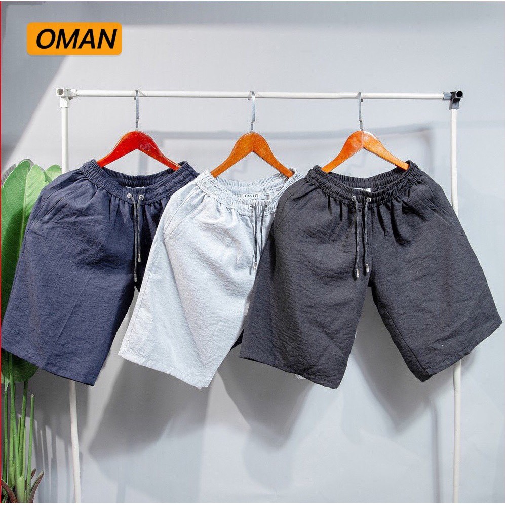 Quần Short nam vải đũi cao cấp, quần lửng mặc hè, thể thao thời trang - OMAN | BigBuy360 - bigbuy360.vn