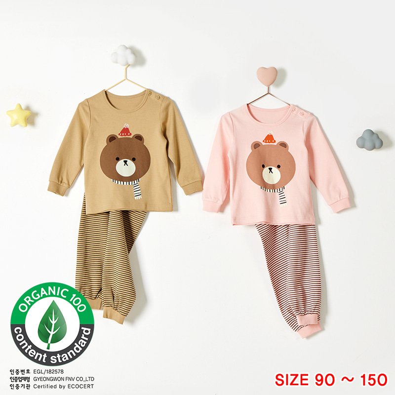 Đồ bộ tay dài quần áo thun cotton cho bé gái mặc nhà mùa thu đông dáng rộng Unifriend Hàn Quốc U1047