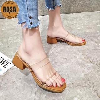 Guốc vân gỗ 2 quai trong CG0358 Mys Loviie.Corner Rosa Shoes