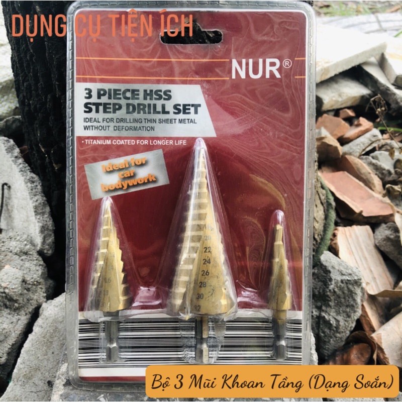 Bộ Mũi Khoan Tầng Dạng Soắn NUR