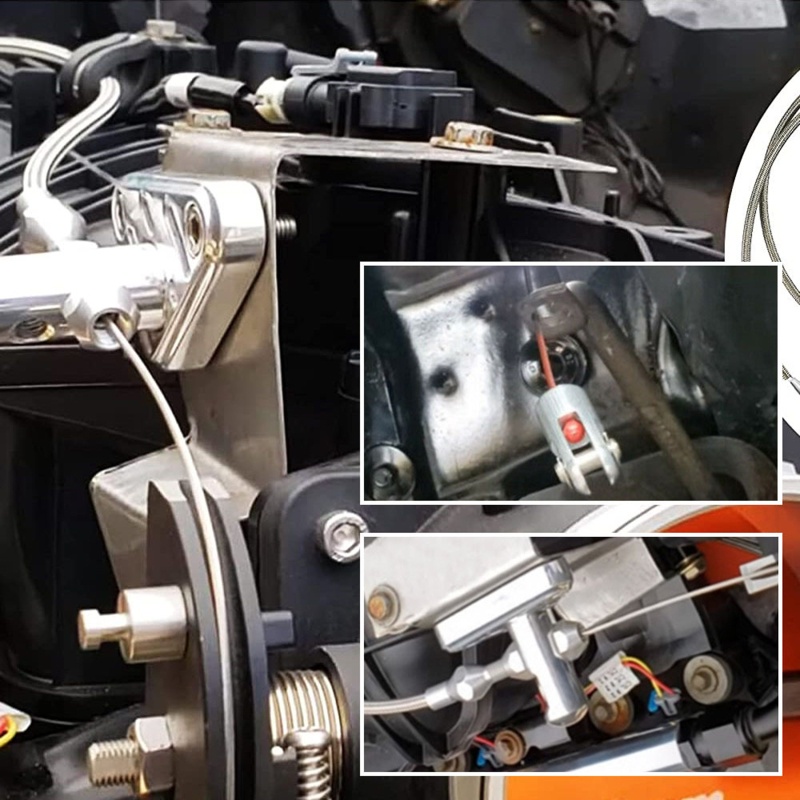 Bộ Dây Ga 36Inch Bằng Thép Không Gỉ Bện Cho Động Cơ LS1 4.8L 5.3L