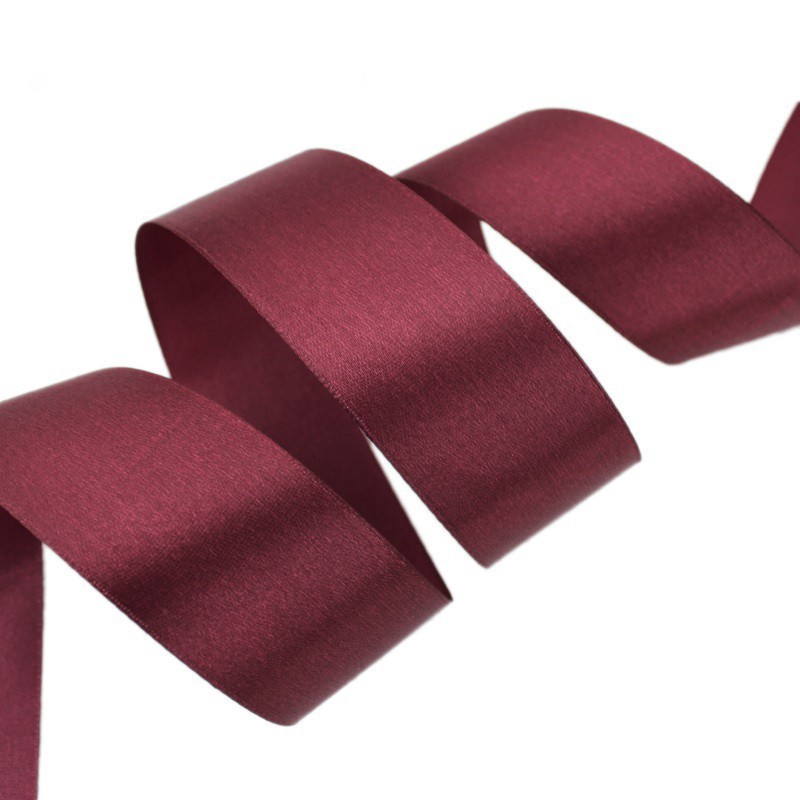 Cuộn Dây Ruy Băng Màu Đỏ Rượu Vang Dài 22M Dùng Trang Trí Tiệc Cưới DIY