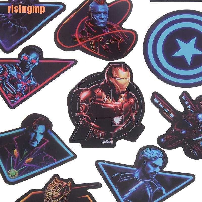 Set 49 Miếng Dán Trang Trí laptop Hình Siêu Anh Hùng Marvel