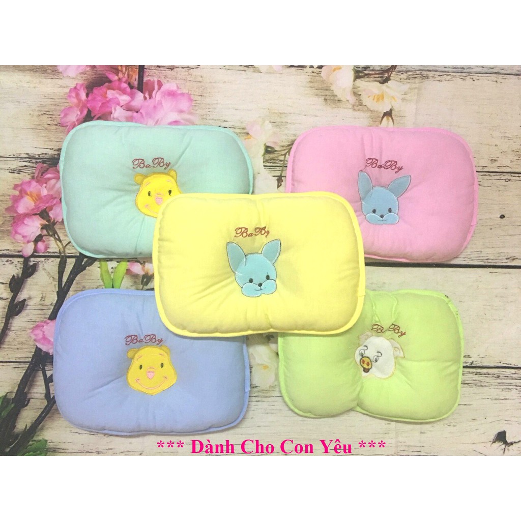 Gối lõm sơ sinh hình thú cho bé