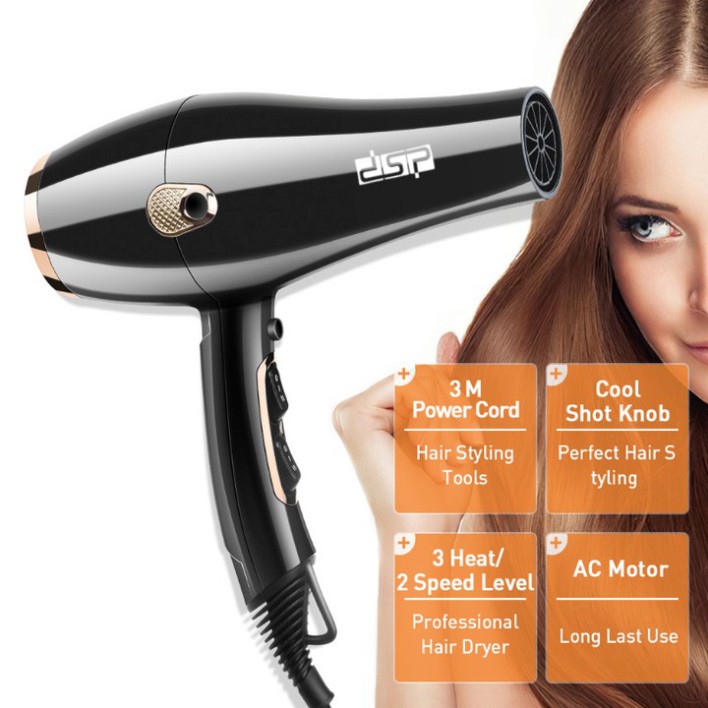 Sản Phẩm Máy sấy tóc hai chiều thương hiệu cao cấp DSP 30089 công suất 1600W (Bảo hành 12 tháng) .