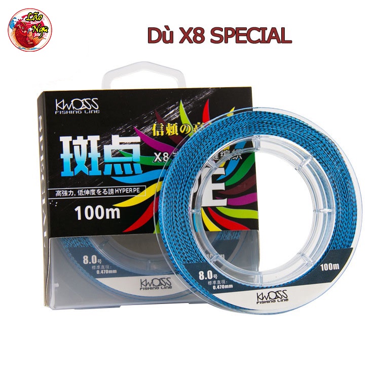 Dù Câu Cá PE X8 SPECIAL Xanh Hàng Cao Cấp Chất Lượng Siêu Bền Do Lão Ngư Phân Phối Chính Hãng