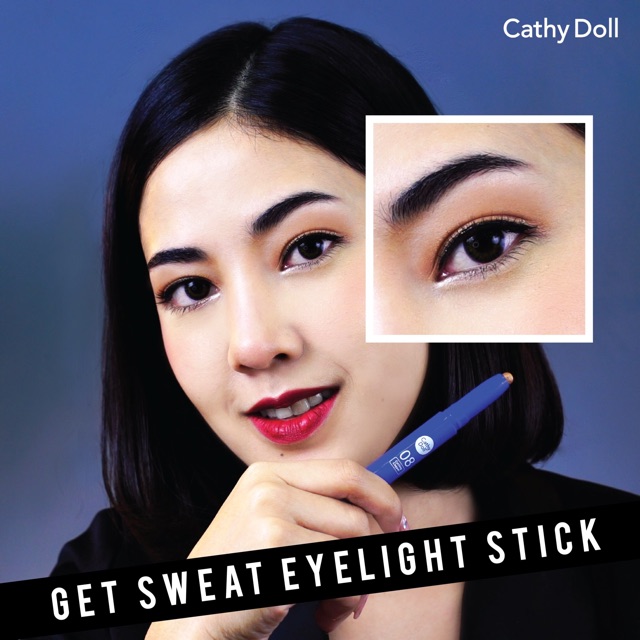 Bút sáp mắt ánh nhũ đa năng không lem, không trôi Cathy Doll Get Sweat Eyelight Stick 0.7g