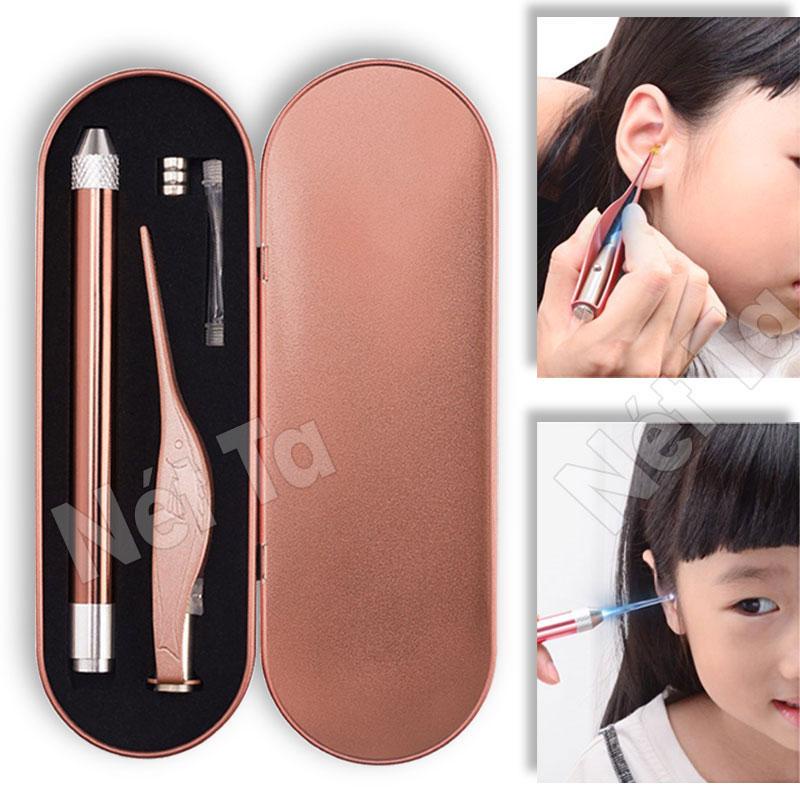 Bộ Dụng Cụ Lấy Ráy Tai Có Đèn Mới 2023 Kèm Hộp Giấy Lấy Ráy Tai Cho Bé