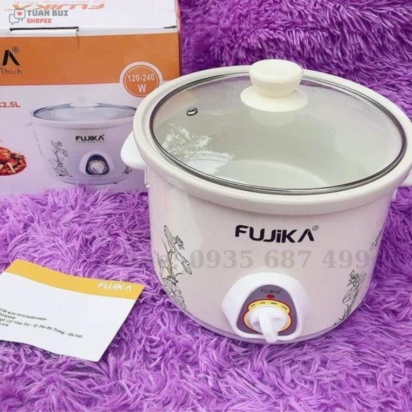 Nồi hầm cháo chậm cho bé FUJIKA FJ-KC1.5L dung tích 1.5L công suất 140W - Chính hãng BH 12 tháng