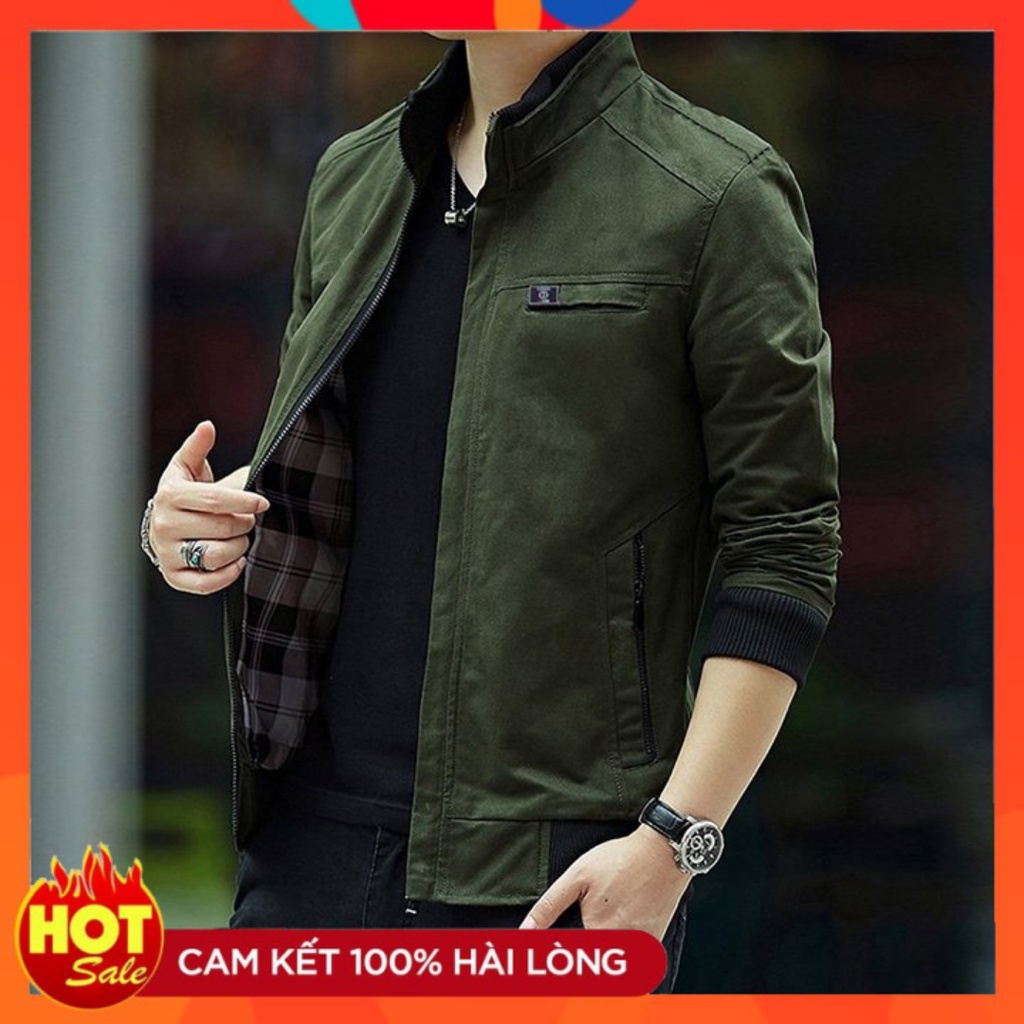 Áo khoác kaki nam CAO CẤP vải cotton dày không ra màu không xù lông loại áo khoác kaki