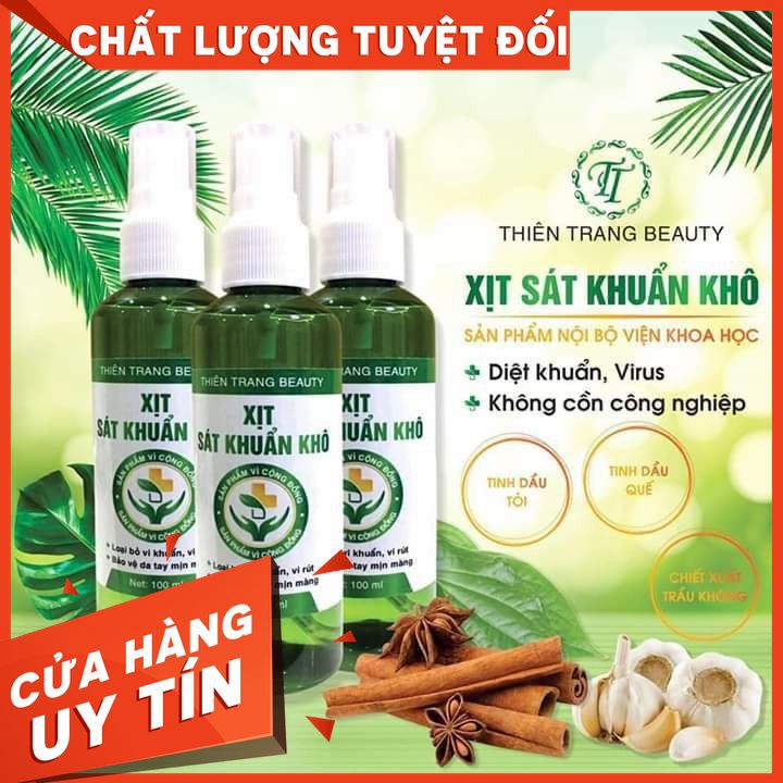 Xịt Sát Khuẩn Khô Thiên Trang - Sản Phẩm Nội Bộ Viện Hàn Lâm KHCNVN